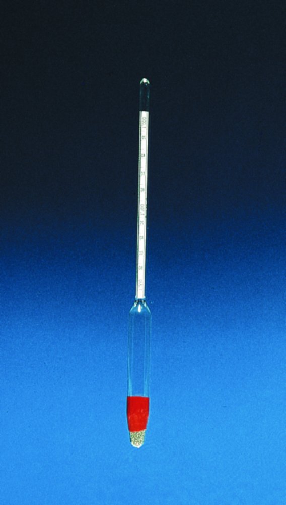 Hydrometers, relative density (S.G.) | Length mm: 300