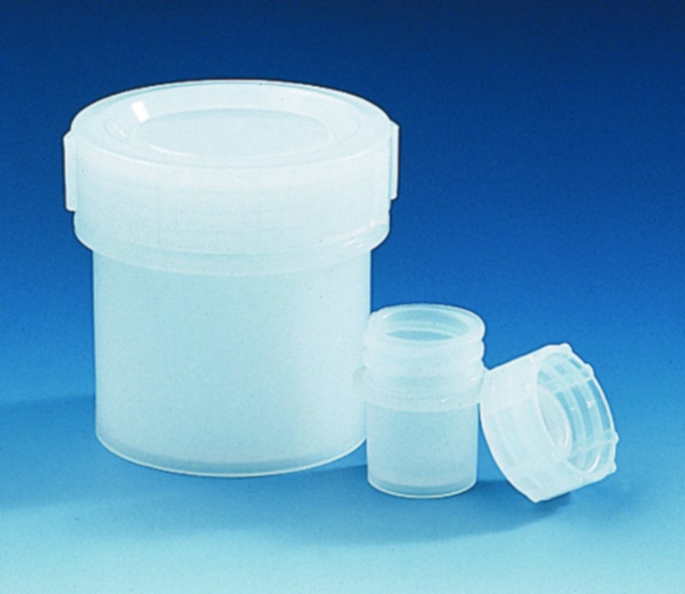 Jars with screw cap, HDPE | Nominal capacity: 10 ml