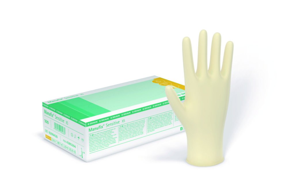 Disposable Gloves, Manufix® Sensitive, Latex | Glove size: L