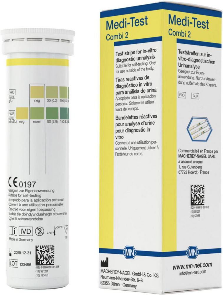 Test strips for Urine analysis MEDI-TEST Combi | Type: Combi 2