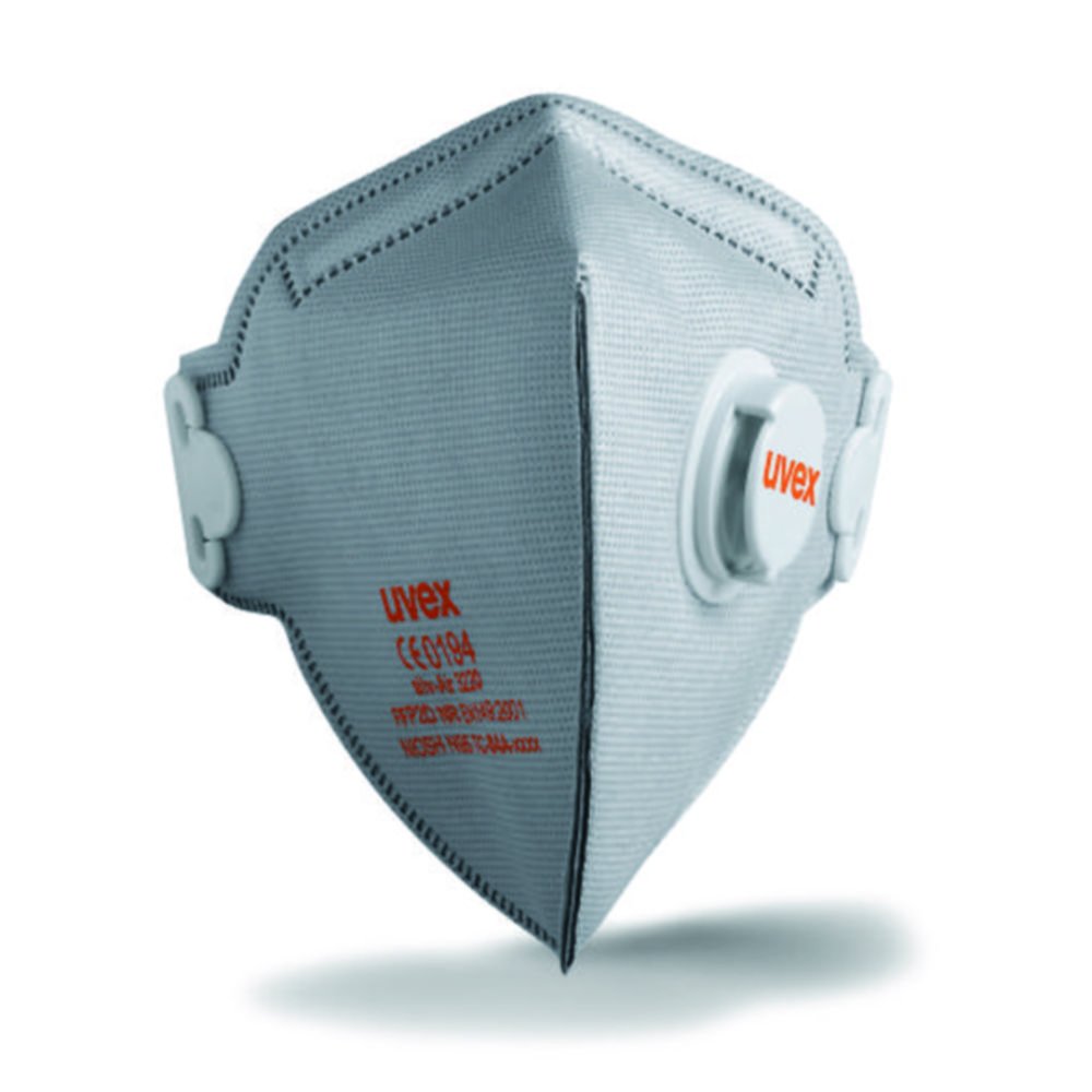 Demi-masques silv-Air c, pliable avec valve et filtre à charbon actif