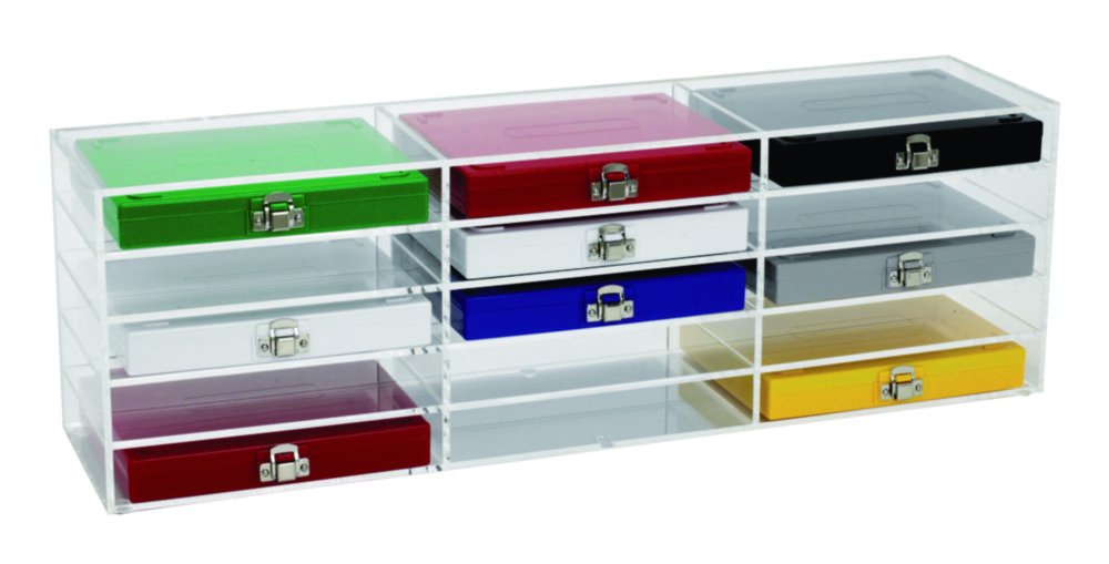 Storage Rack for Microscope Slide Boxes, Acrylic