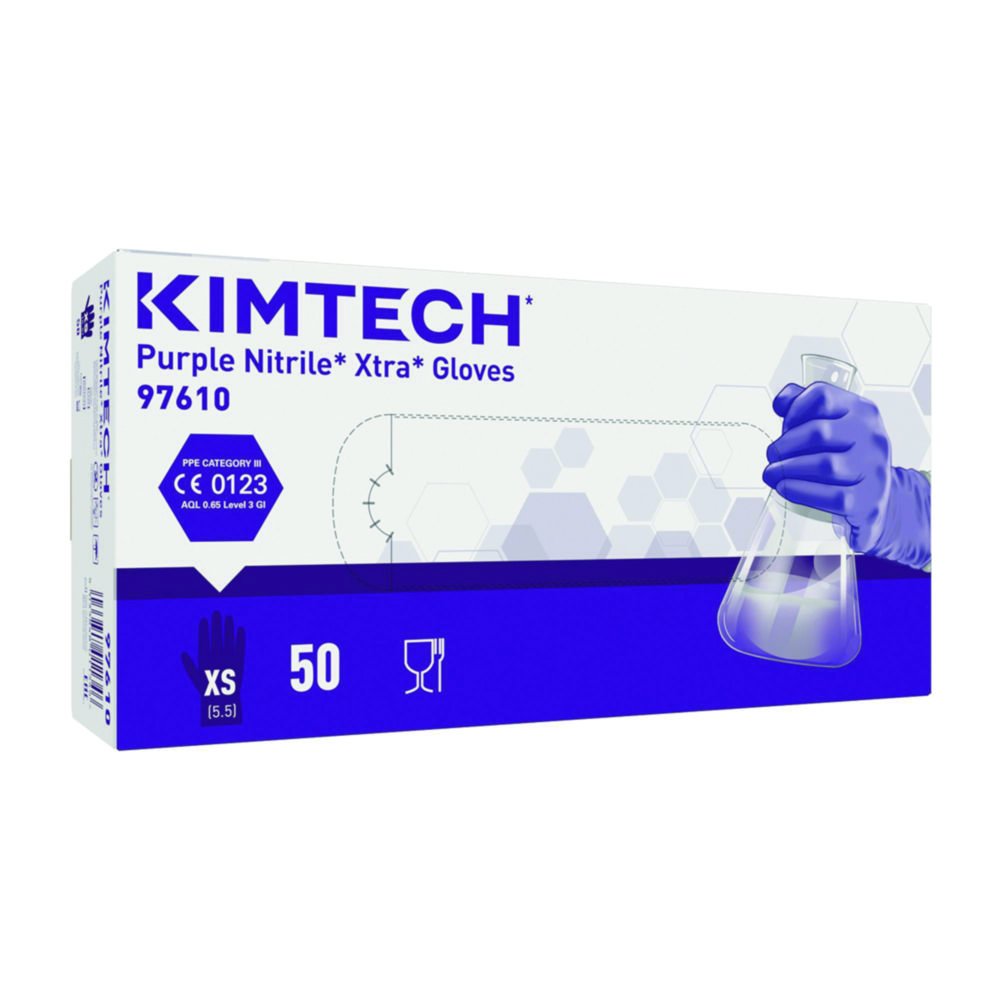Gants à usage unique Kimtech™ Purple Nitrile™Xtra™ | Taille du gant: S