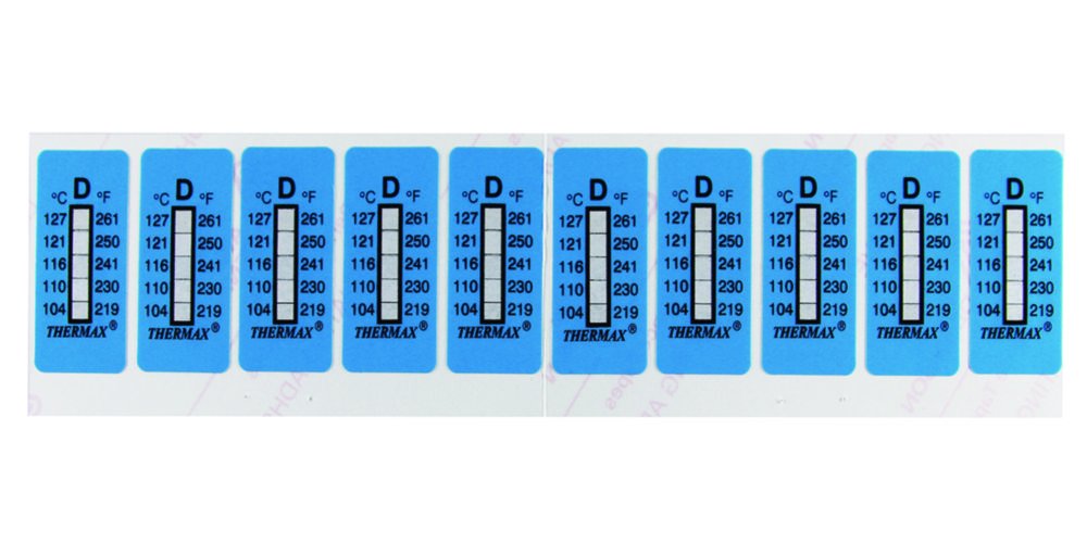 5-step irreversible temperature strips Thermax® | Type: E