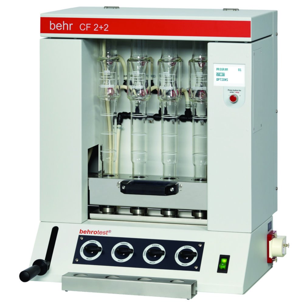 behrotest® CF 2+2 et CF 6, unités d'extraction semi-automatiques de fibres brutes