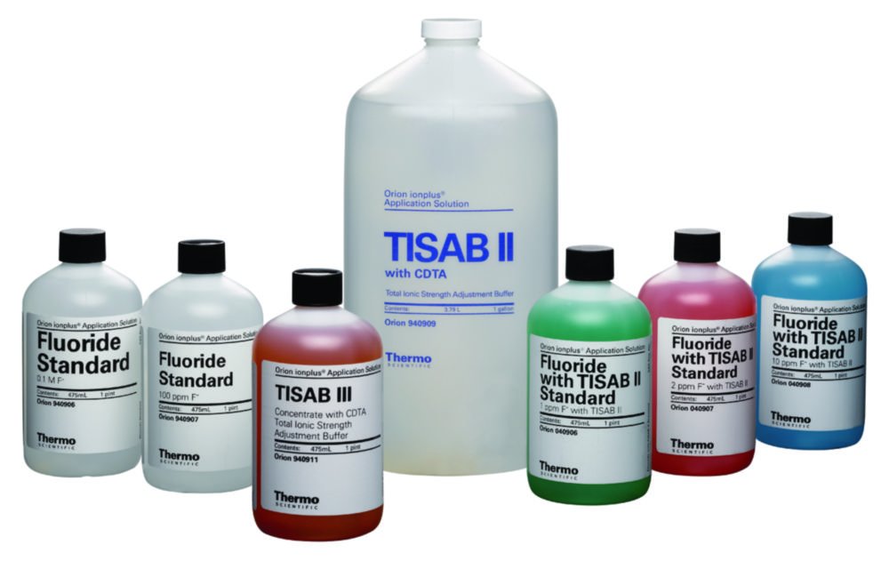 Orion™ calibration standards and TISAB solutions for ISE fluoride electrodes