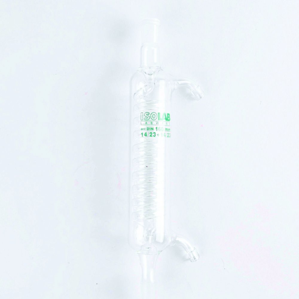 Spiral condensers, borosilicate glass 3.3, with glass olive
