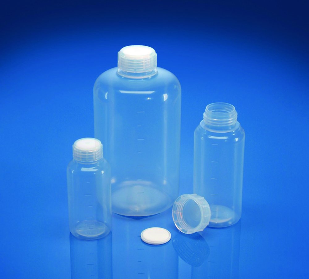 Wide-mouth bottles with cap, graduated, PFA | Capacity ml: 500