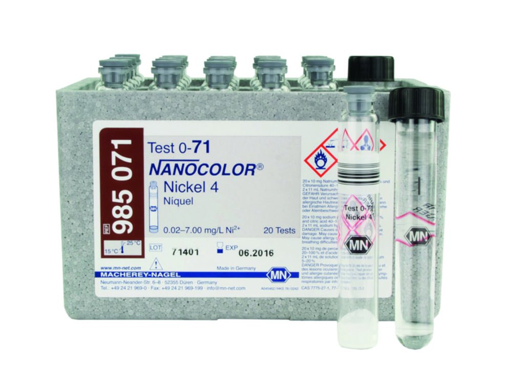 Tests en cuvette ronde NANOCOLOR® Nickel