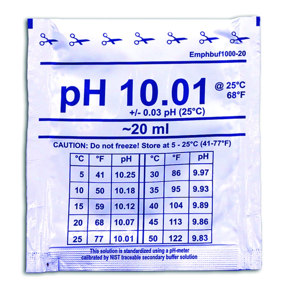 Solutions tampons pour le pH | Valeur pH à 20 °C: 10,07