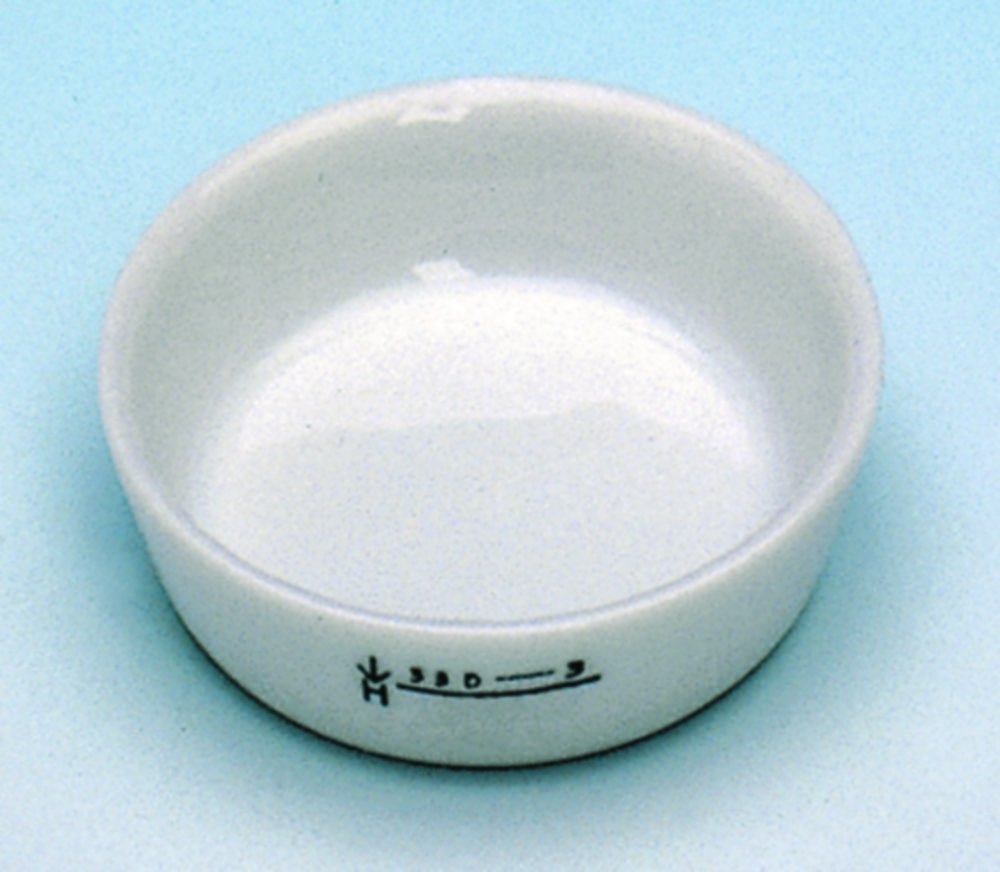 Incinerating dishes, porcelain, flat form | Nominal capacity: 10 ml