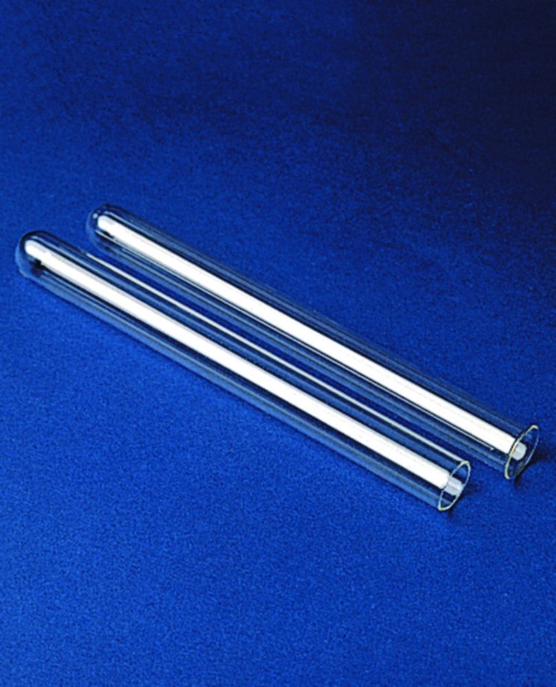 Test tubes, round bottom, Soda-lime glass | Dimensions (ØxL): 8 x 40 mm