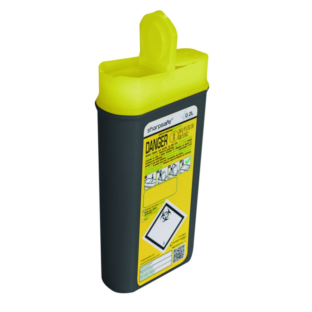 Disposal Container SHARPSAFE®, opening for needle types