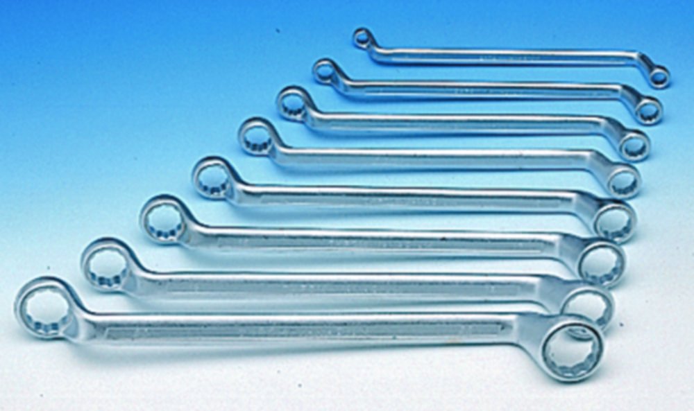 Double-ended ring spanner set