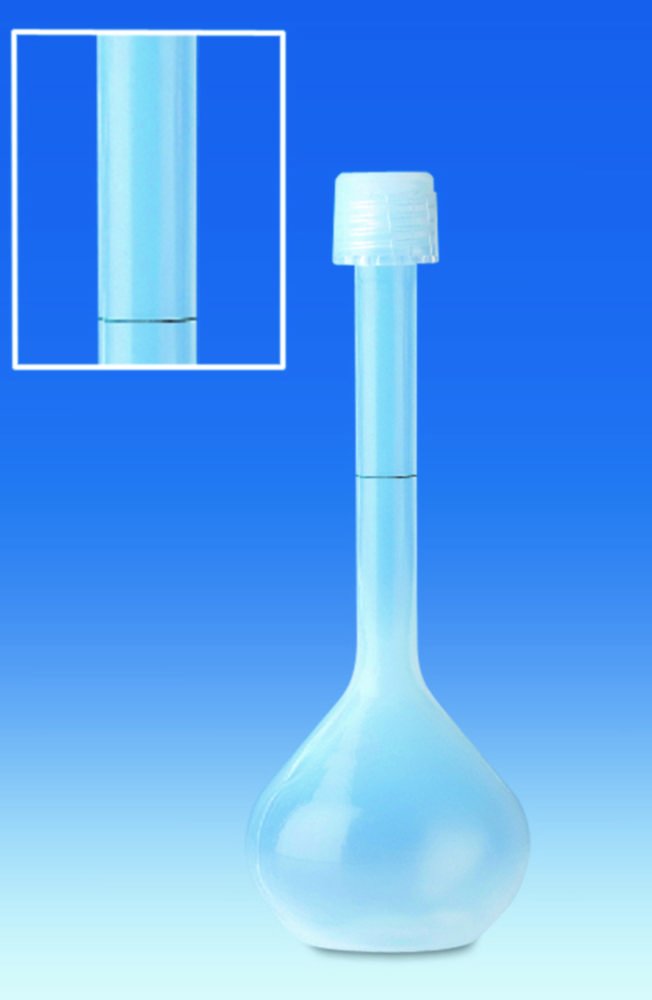 Volumetric flasks, PFA, class A, with screw cap | Nominal capacity: 50 ml