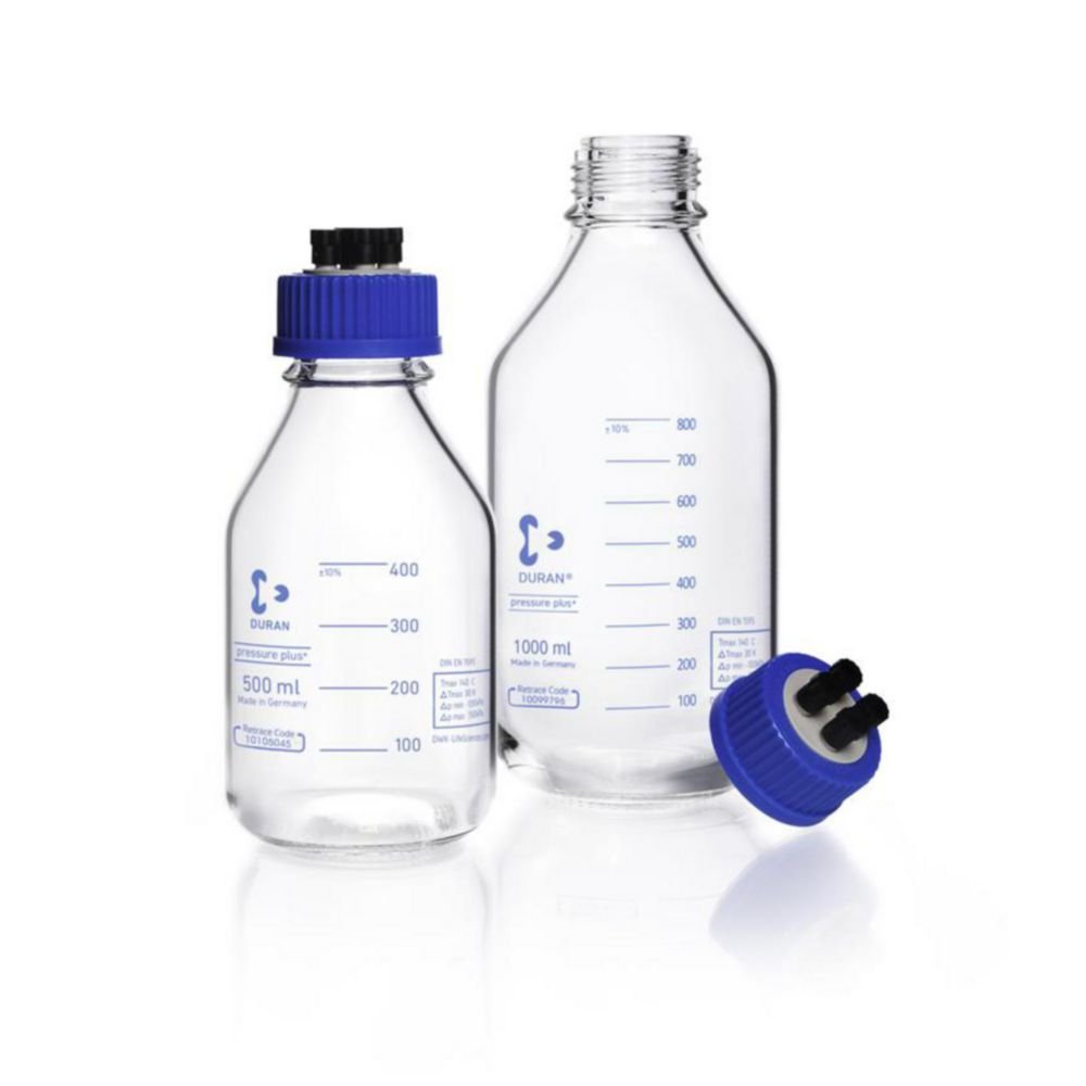 HPLC bottles, DURAN® complete system 4-port screw cap
