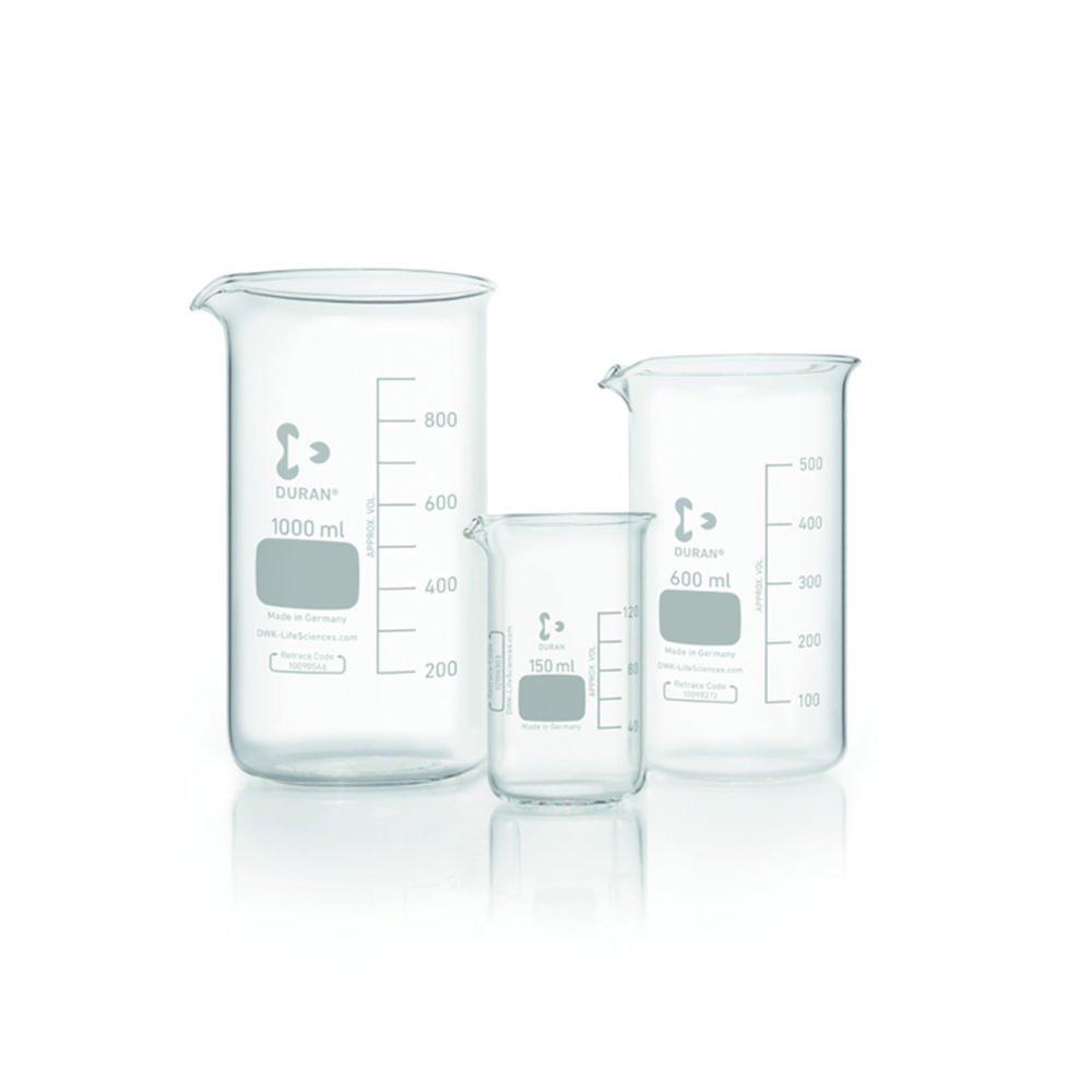 Beakers glass, DURAN®, tall form | Nominal capacity: 150 ml