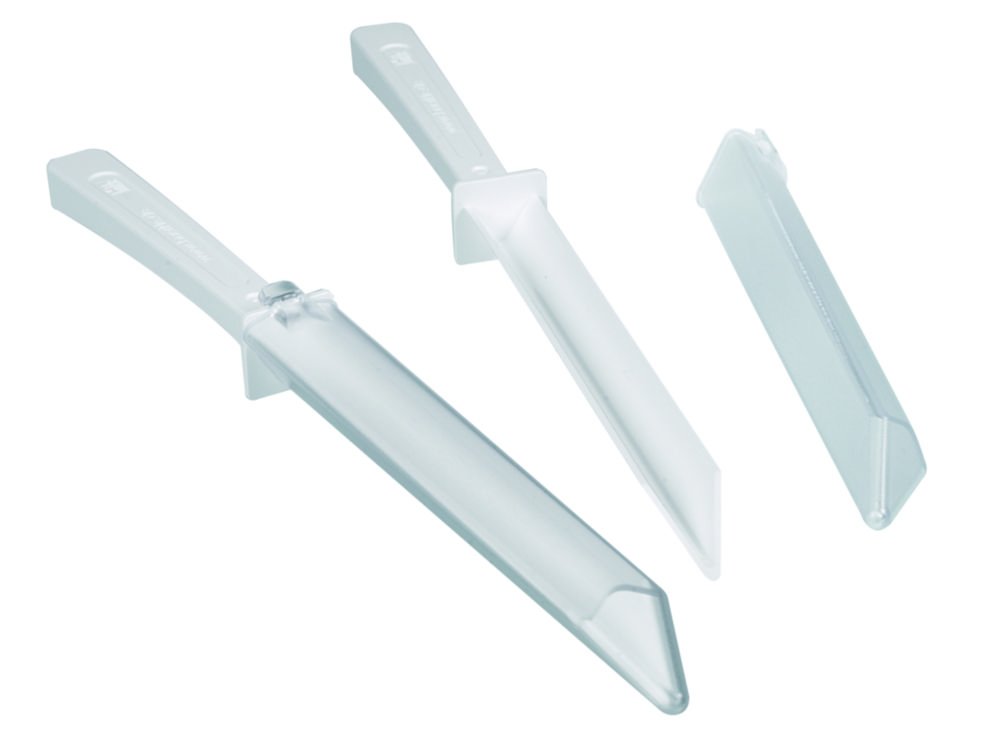 Disposable spatulas, PS, with sheath