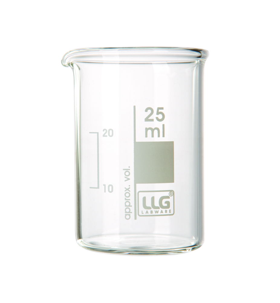 LLG-Bechergläser, Borosilikatglas 3.3, niedrige Form