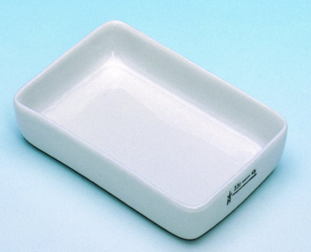 Incinerating dishes, porcelain, rectangular | Nominal capacity: 15 ml