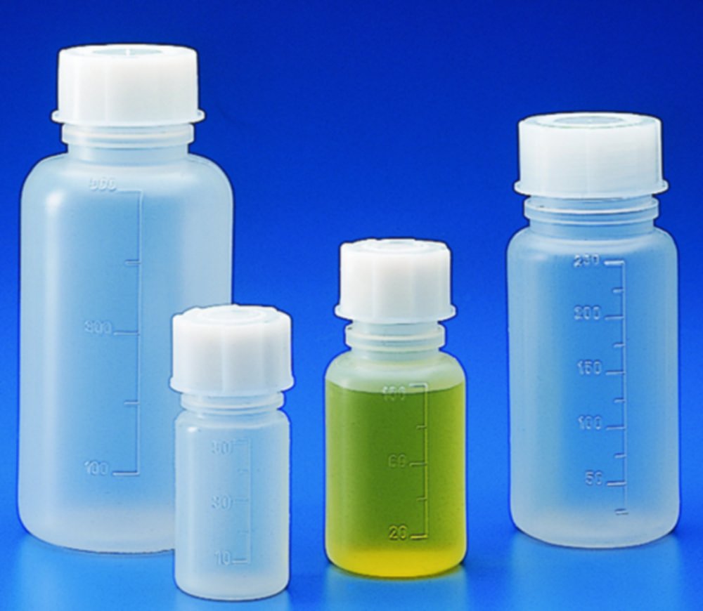 Graduated wide-mouth bottles