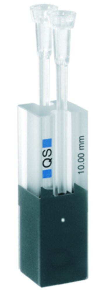 Cuves ultra-micro pour mesures d'absorption, domaine UV, verre de quartz Haute performance | Type: A