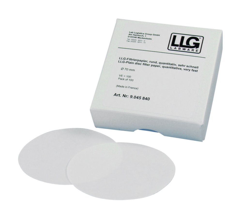 LLG-Filtrierpapiere, quantitativ, Rundfilter, sehr schnell