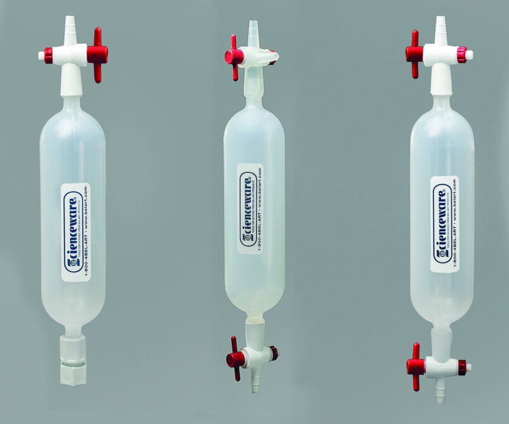 Gas sampling tubes, PP | Type: Double sided with one 1-way stopcocks