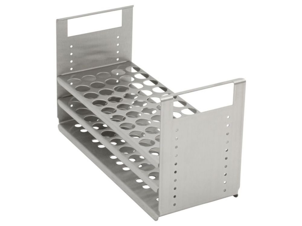 Test tube racks for shaking water baths SW, stainless steel | For: 50 test tubes (100 x Ø 16/17 mm)