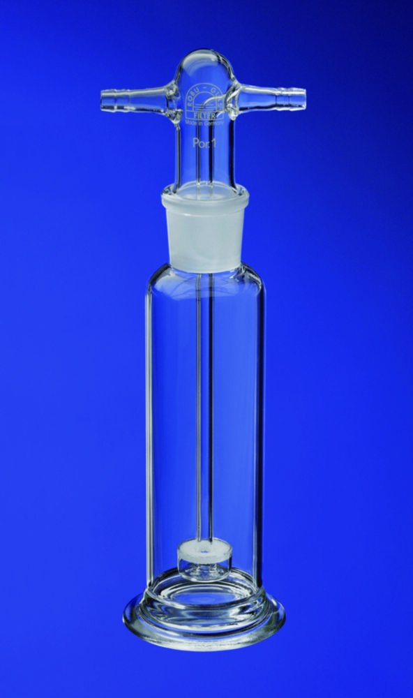 Gaswaschflaschen komplett mit Aufsatz, Borosilkatglas 3.3 | Inhalt ml: 250