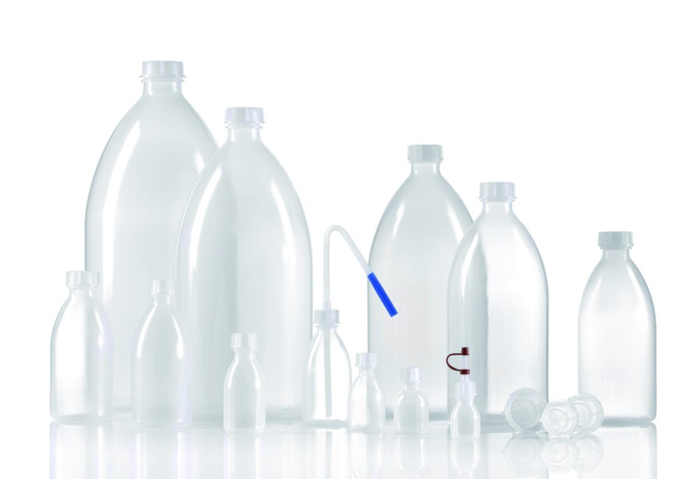 Narrow-mouth bottles without closure, series 301, LDPE