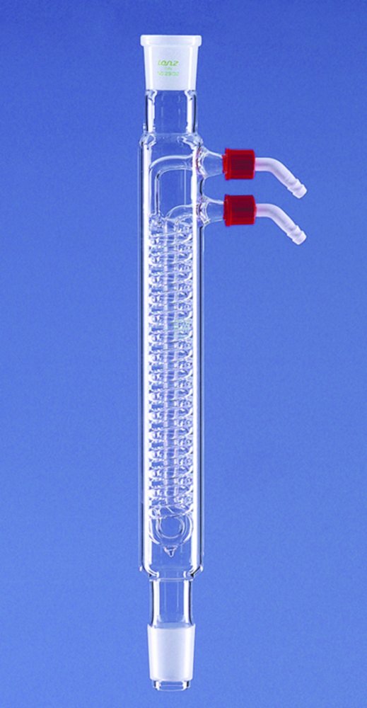 Réfrigérant de Dimroth, rodage en verre dépoli | Long. utile mm: 160