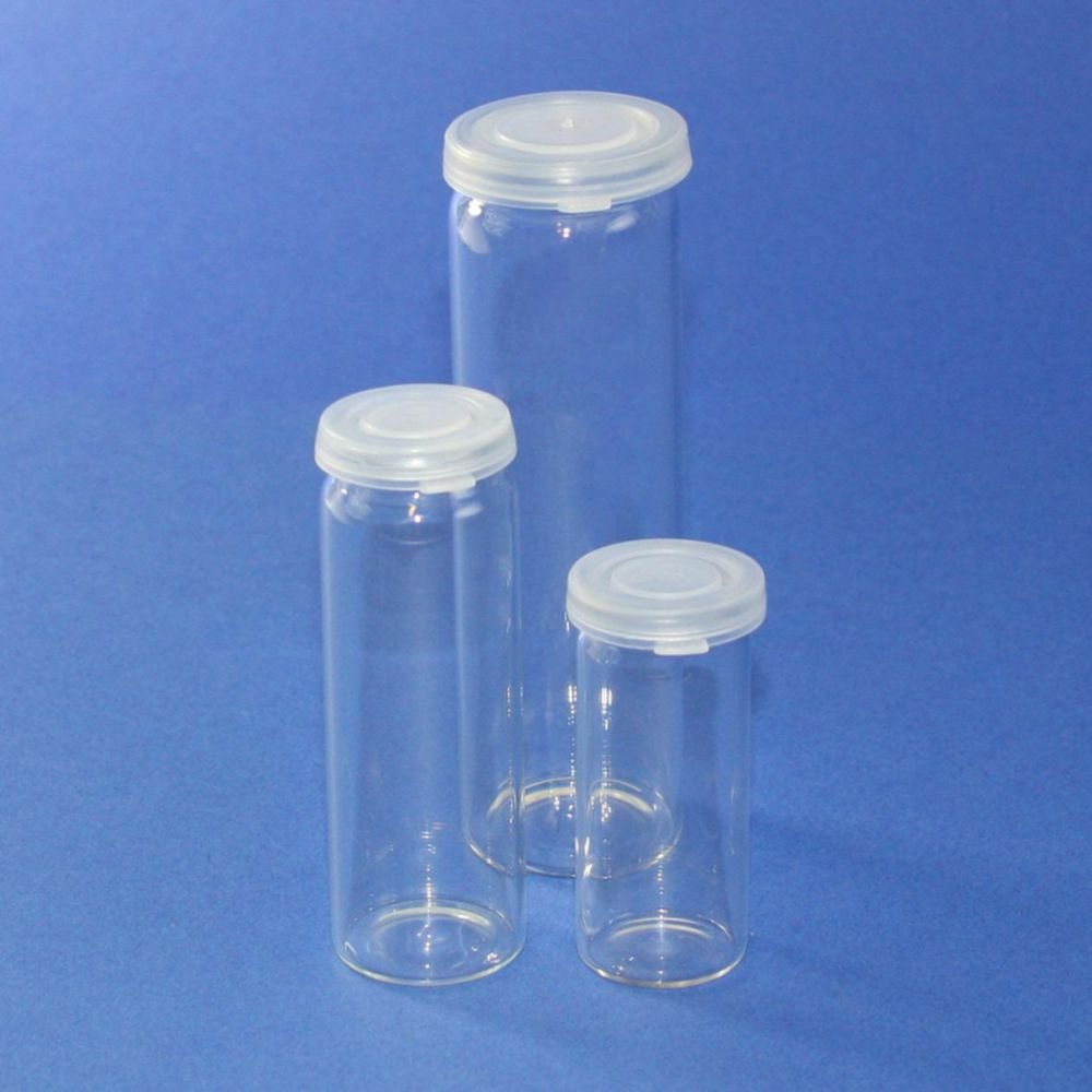 Rollrandgläser, Kalk-Soda-Glas, mit Schnappdeckel PE | Nennvolumen: 10 ml