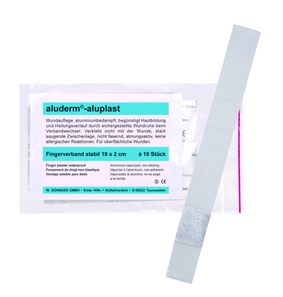 Plasters aluderm®-aluplast | Description: Finger bandages, fix, approx. 180 x 20 mm, sachet