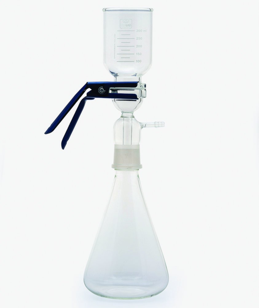 Unité de filtration sous vide, verre borosilicate 3.3