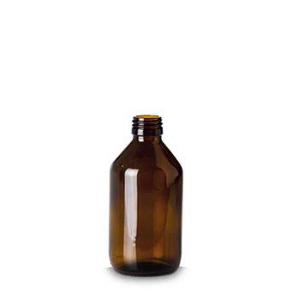 Flacons à col étroit sans bouchon, verre sodo-calcique, brun, PP 28 | Volume nominal: 250 ml