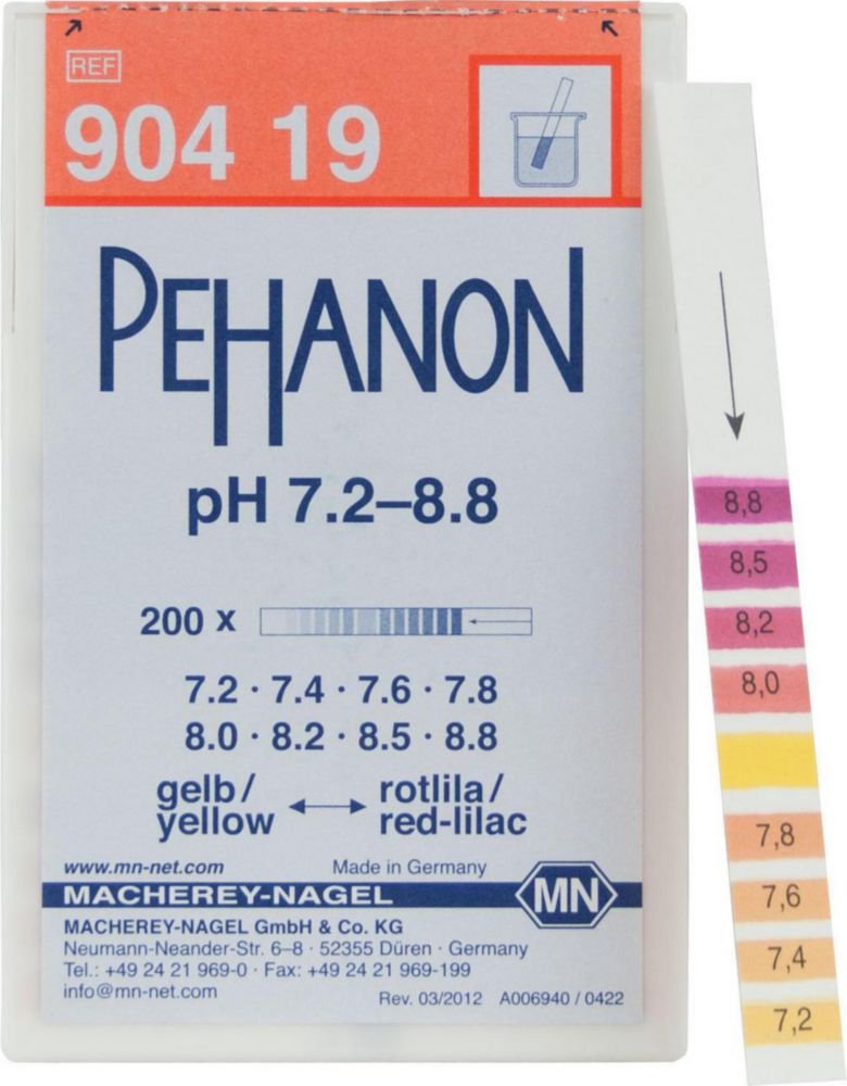 Indicator paper, PEHANON® | Range pH: 7.2 ... 8.8