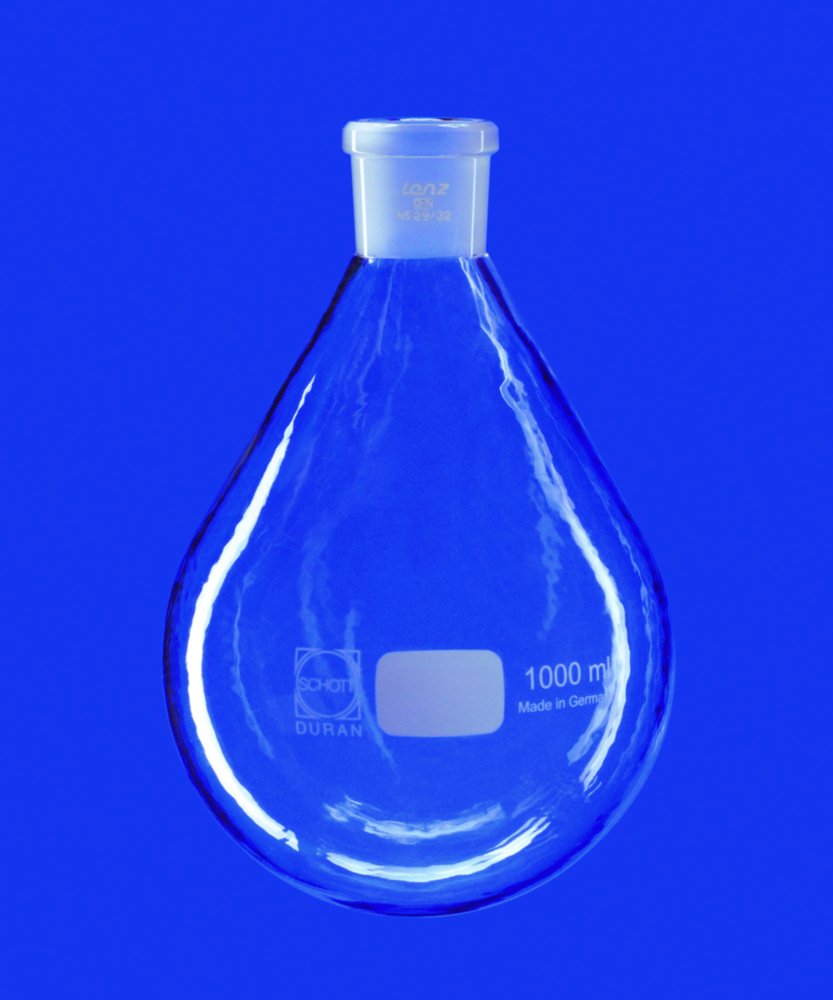 Evaporating flasks with conical ground joint, DURAN®, with PUR coating