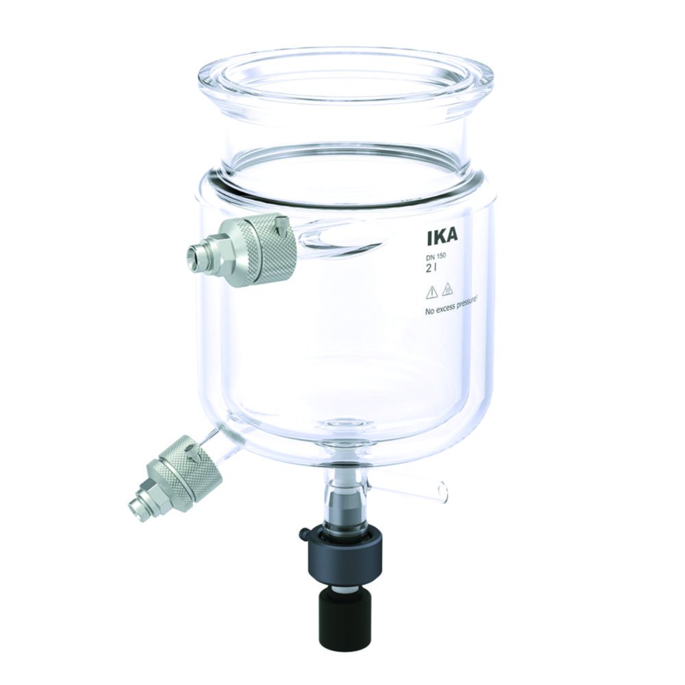 Reactor vessels for Synthesis reactors EasySyn Advanced and Starter, borosilicate glass 3.3, with bottom discharge valve | Type: SY 2000 D