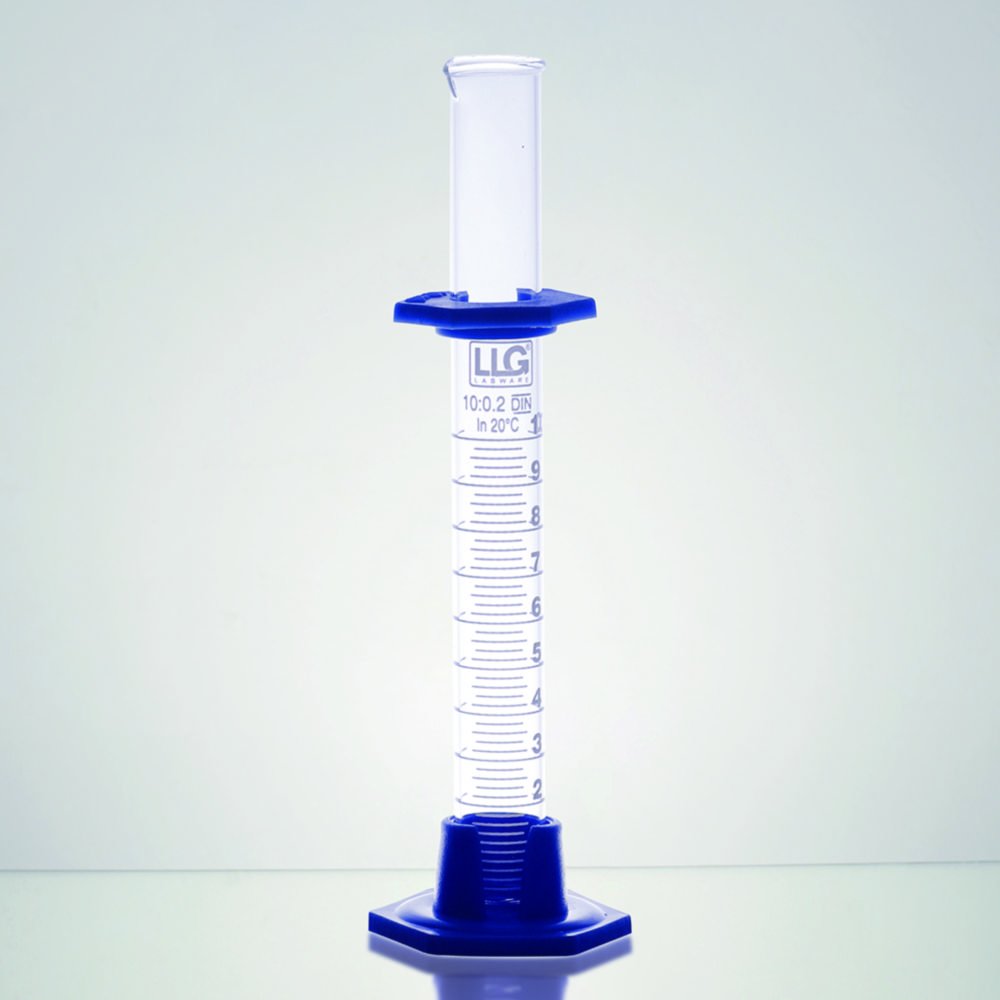 Éprouvette graduée LLG, verre borosilicate 3.3, forme haute, classe B | Volume nominal: 25 ml