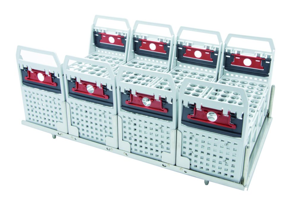 Trays with test tube racks | For: 240 test tubes (100 x Ø 16/17 mm)
