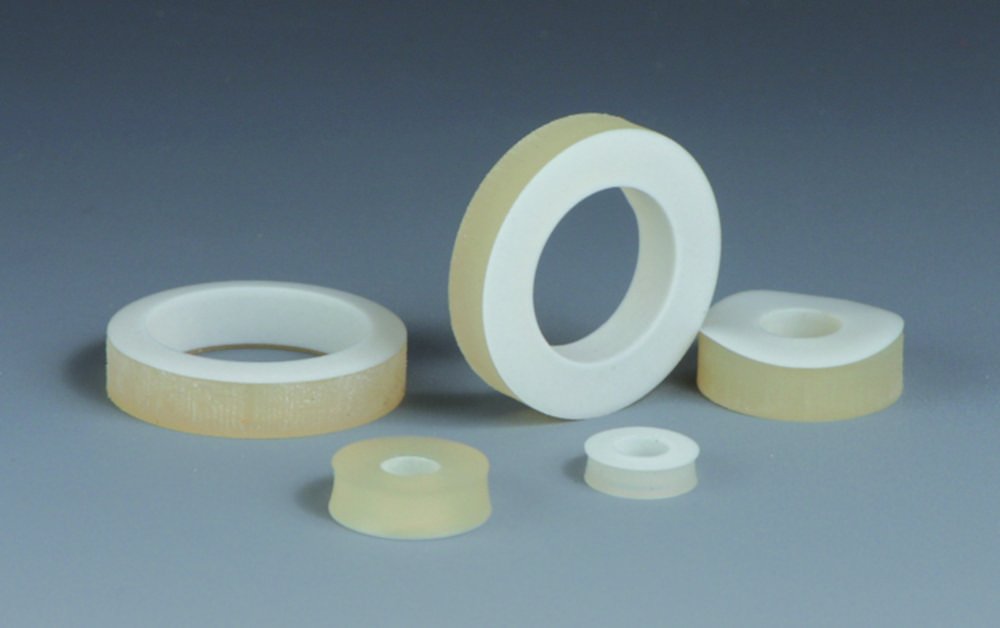 One-sided gaskets for screw caps with aperture | For thread size GL: 32