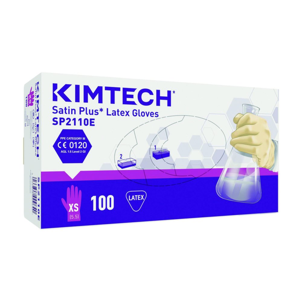 Gants à usage unique Kimtech™ Satin Plus, latex | Taille du gant: XL