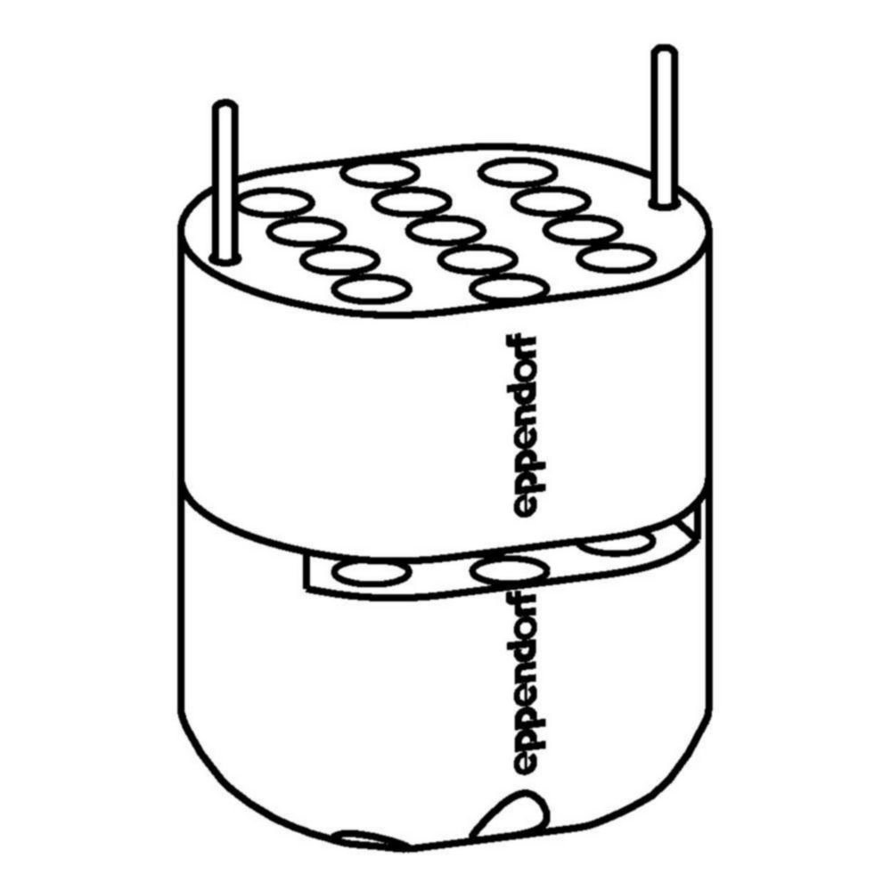 Rotor libre S-4-72 et adaptateurs | Description: Adaptateur pour tubes de 1,5 / 2 ml
