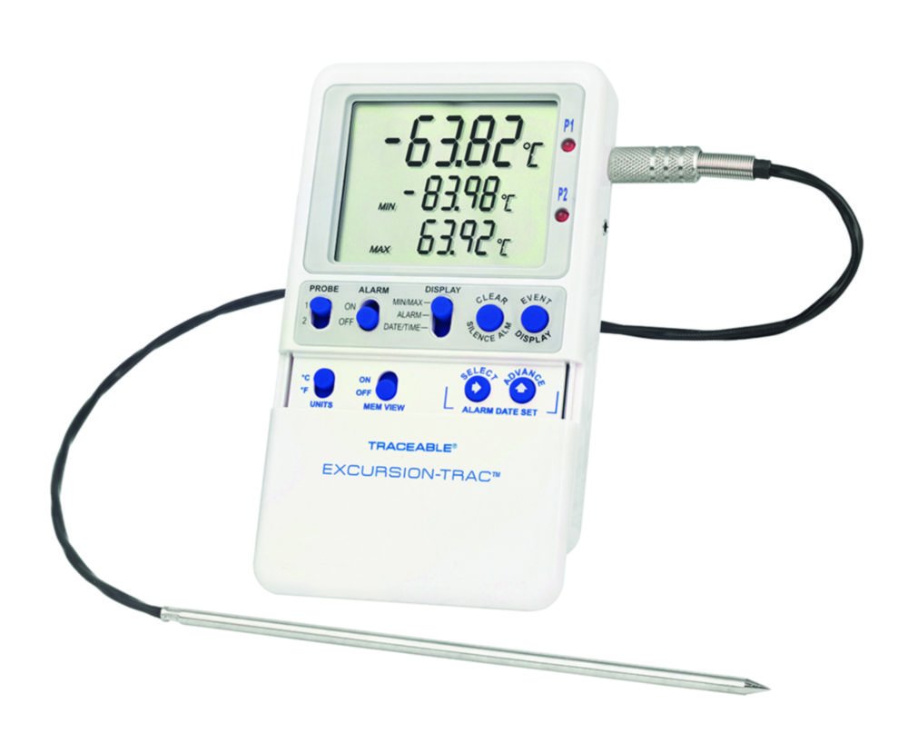 Temperature data logger Traceable® Excursion-Trac™, with 1 insertion probe