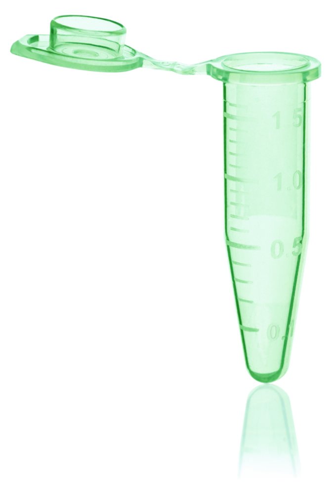Reaction tubes with attached lid, PP, BIO-CERT® PCR QUALITY | Capacity ml: 1,5