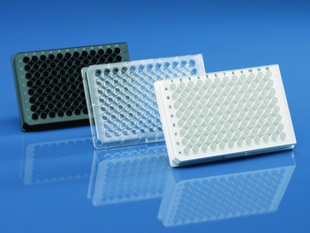 Mikrotiterplatten BRANDplates® pureGrade™ S, mit transparentem Boden | Anzahl Wells: 96