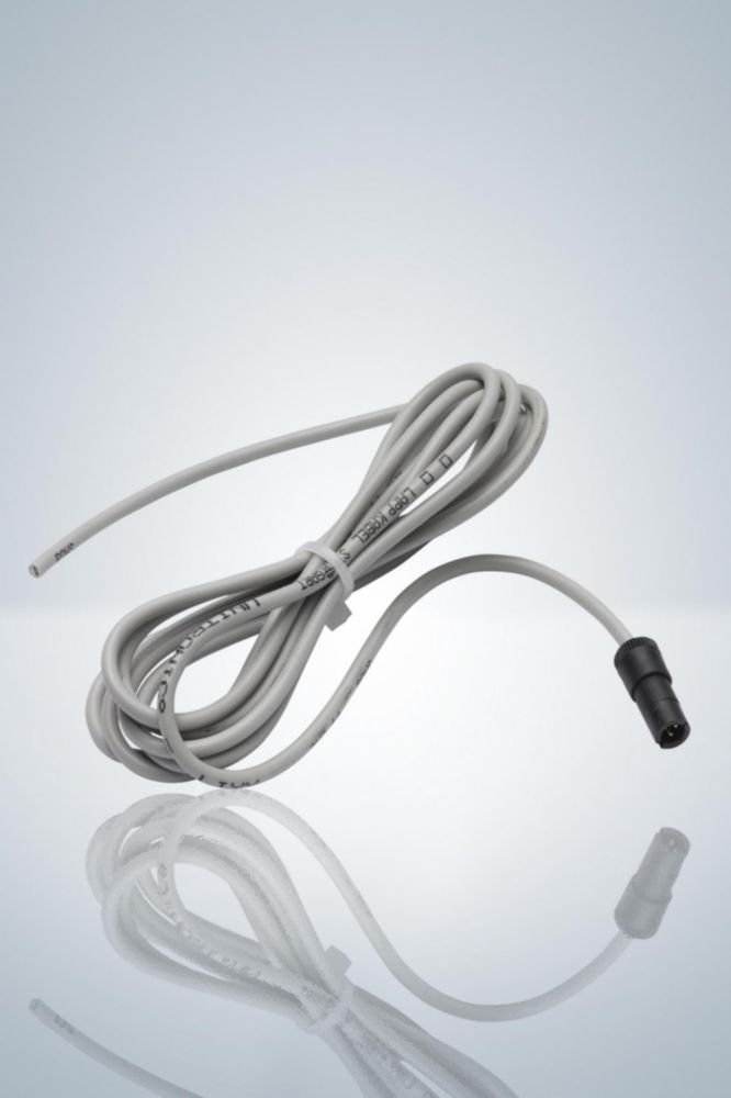 Cables for bottle-top dispensers and digital burettes | Description: Operating cable for external initiating of the dosing process