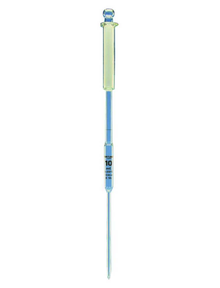 Volumetric pipettes, soda lime glass, similar to class A