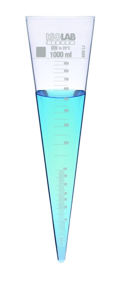 Sedimentiergefäße nach Imhoff, Borosilikatglas 3.3 | Typ: ohne Hahn